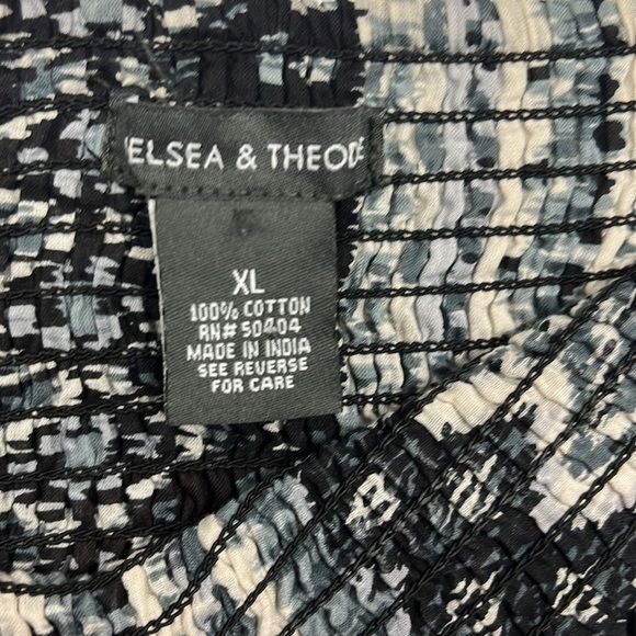 Chelsea & Theodore Womens Skirt XL Blue White Pull-On Stretch Waist Maxi Layers - Picture 4 of 10